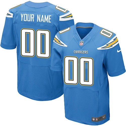 Men's Elite Nike Jersey Electric Blue Alternate - Customized NFL Los Angeles Chargers